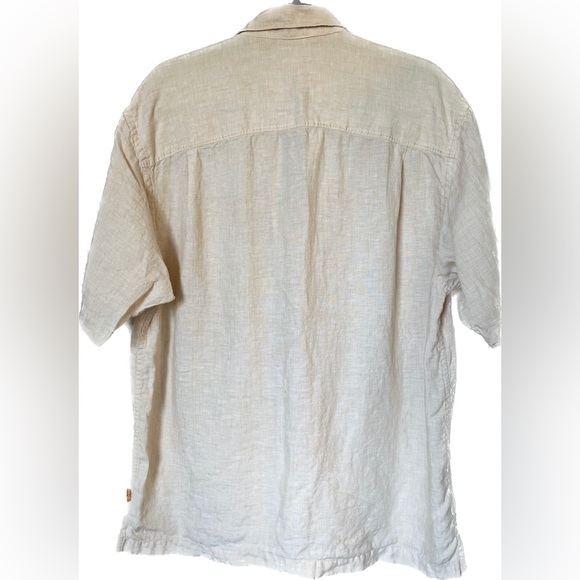 100% Linen Men's Large Button Down Shirt - Picture 2 of 7